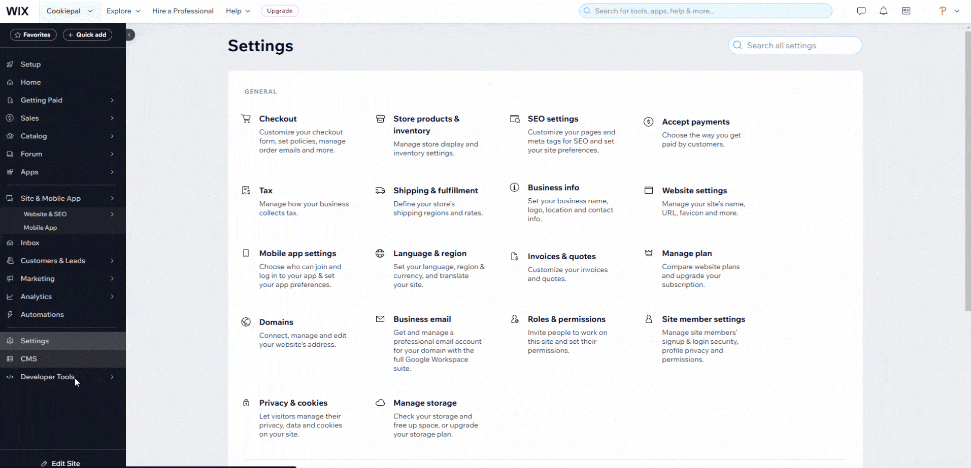 Step 3: Access Custom Code Settings in Wix Image