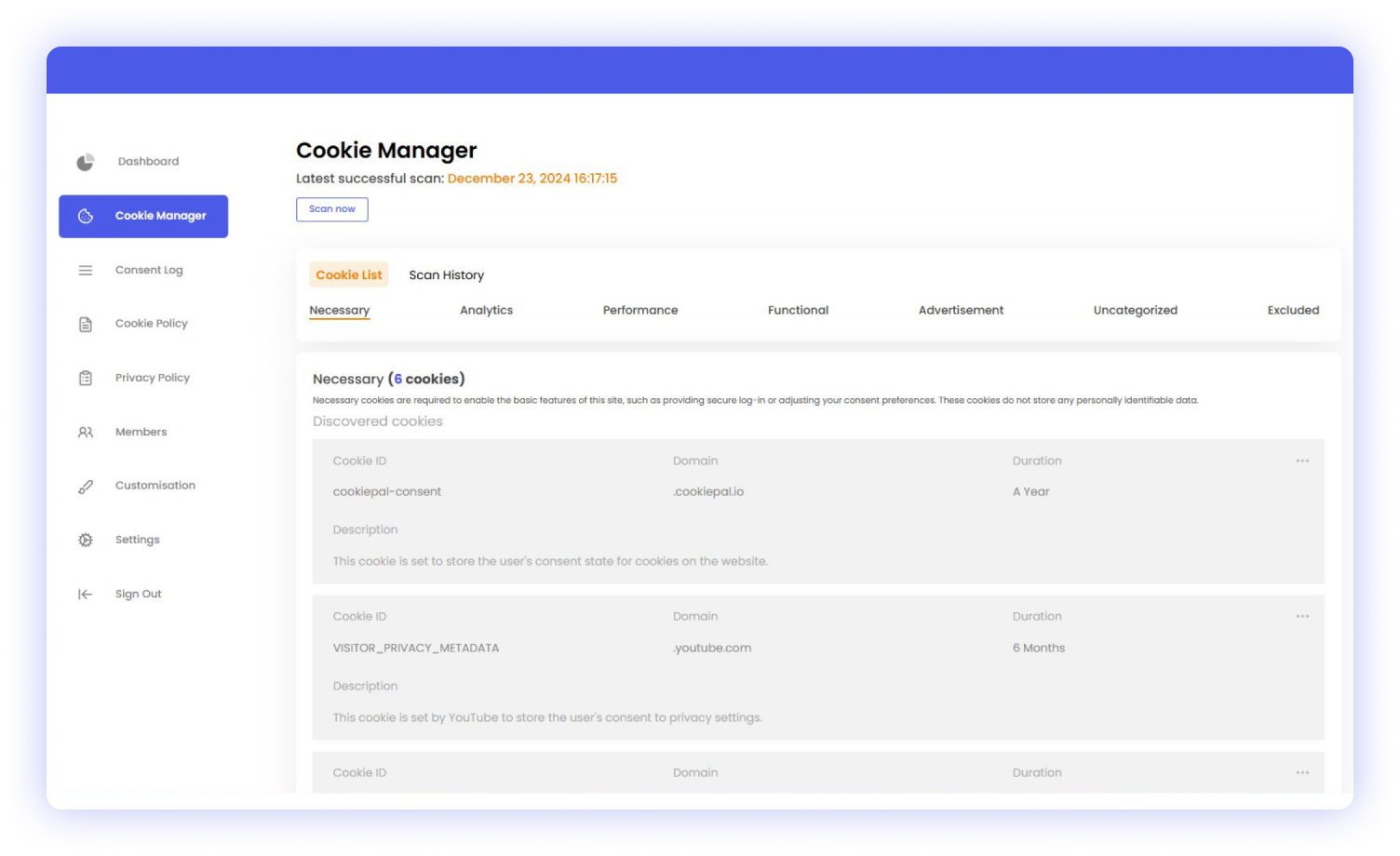 Granular cookie manager