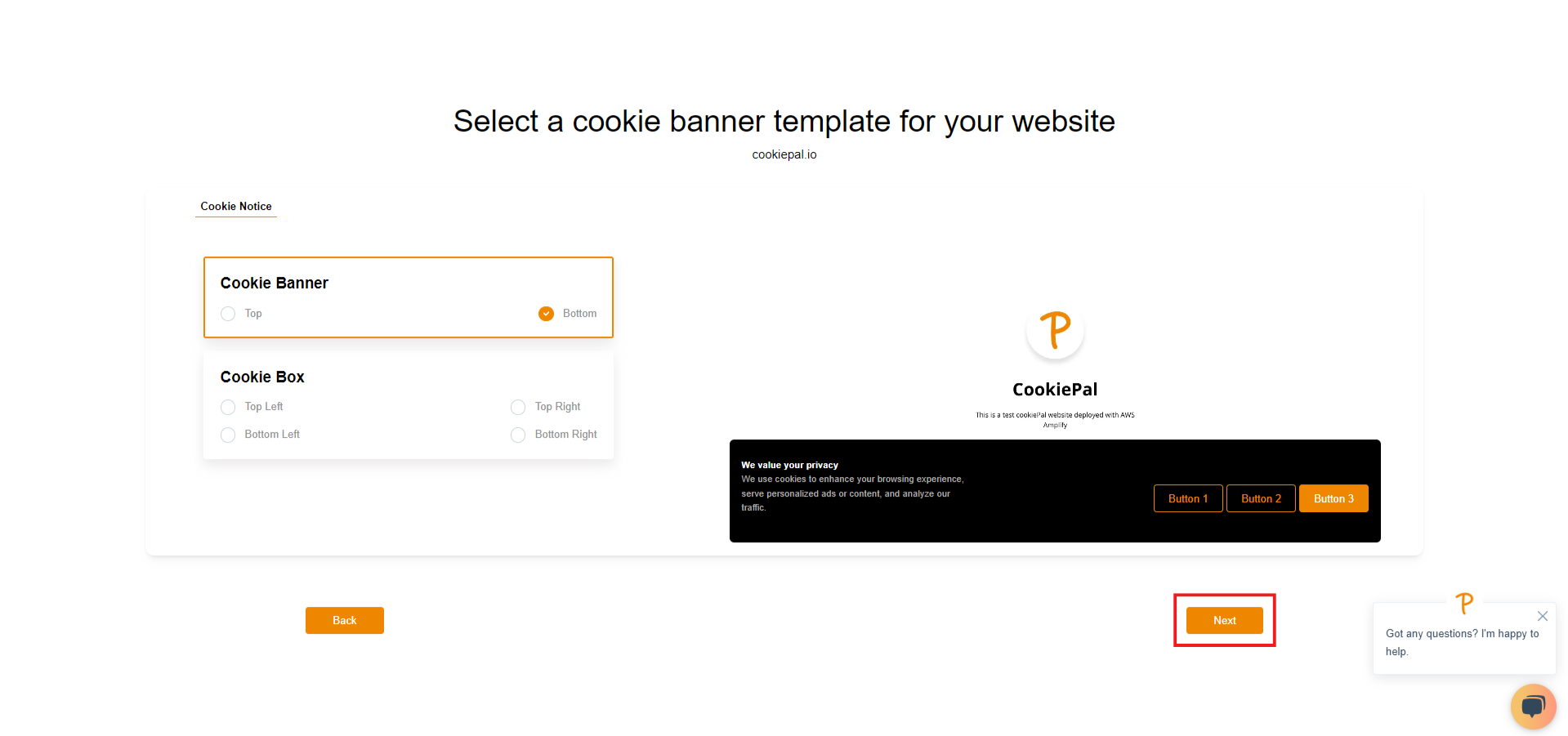 Step 1: Sign up/create a CookiePal account and set up your banner and GTM. Image