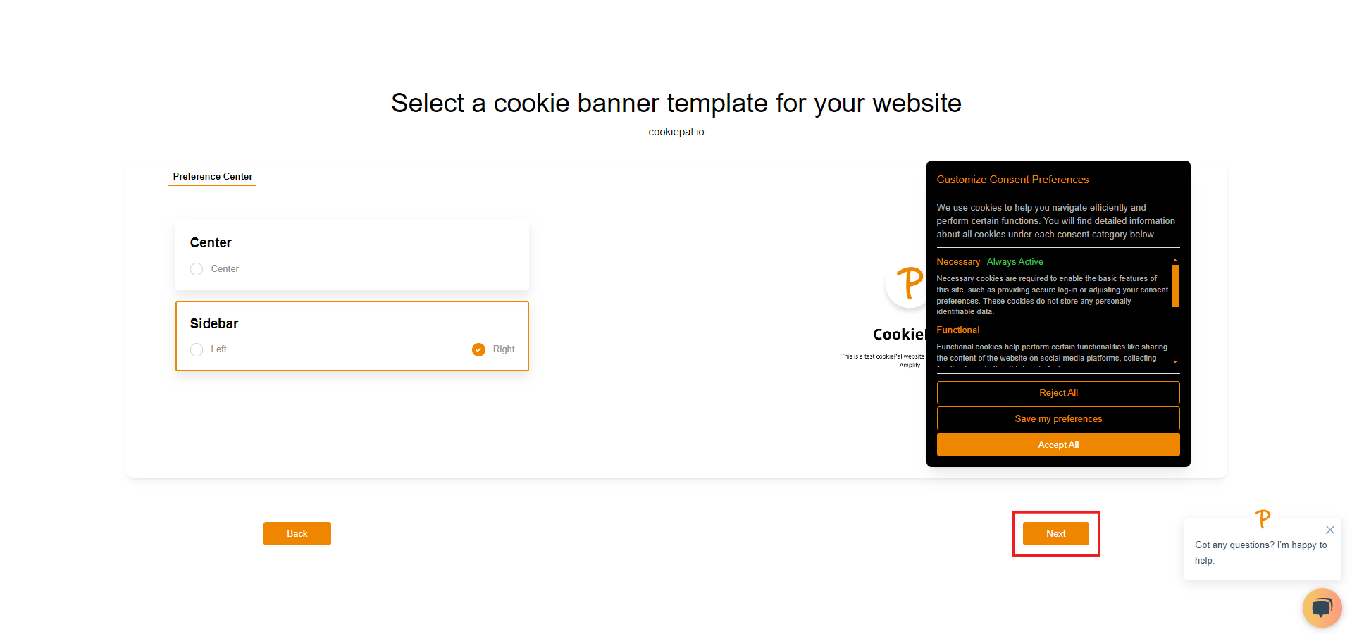 Step 1: Sign up/create a CookiePal account and set up your banner and GTM. Image