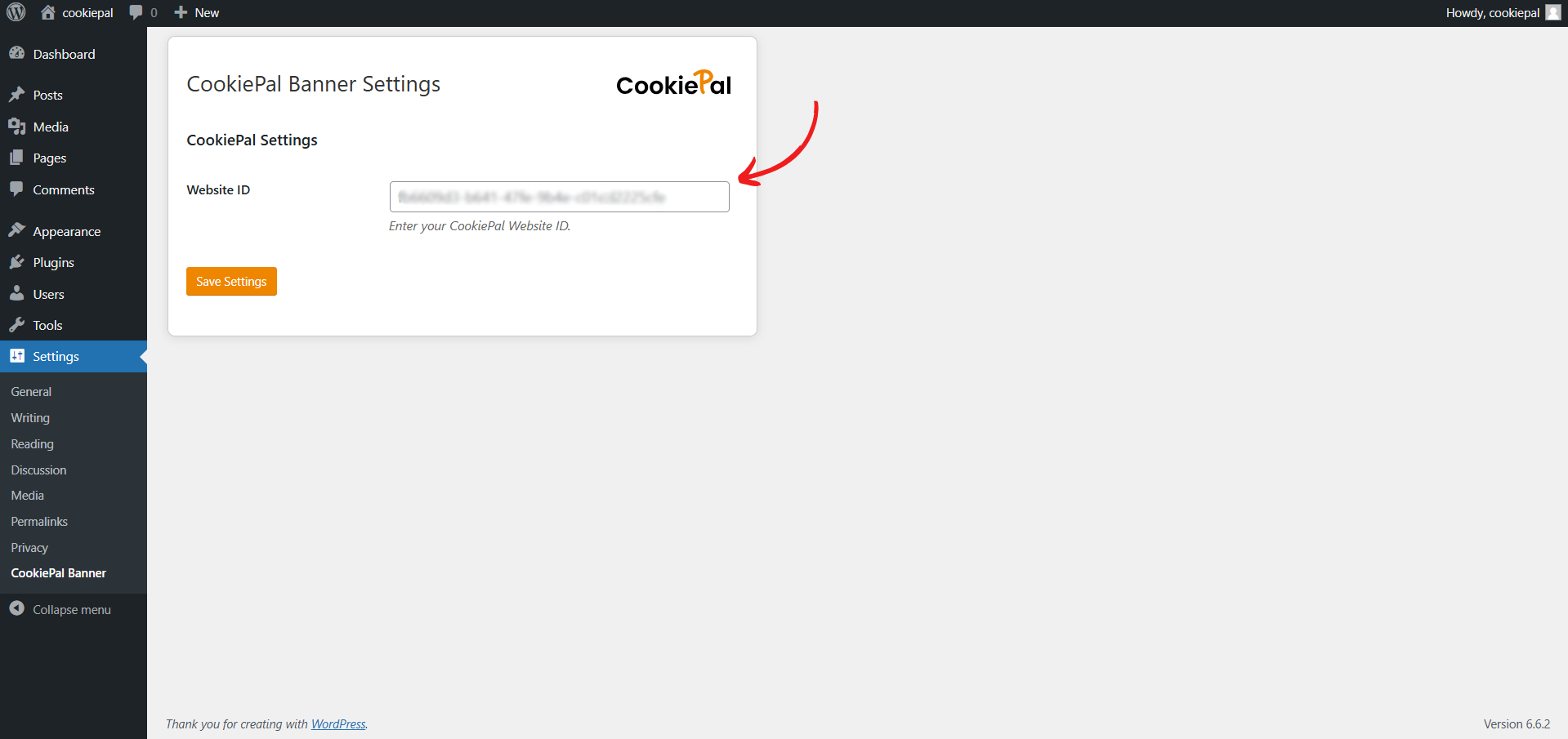 Step 3: Configure the CookiePal Plugin Image