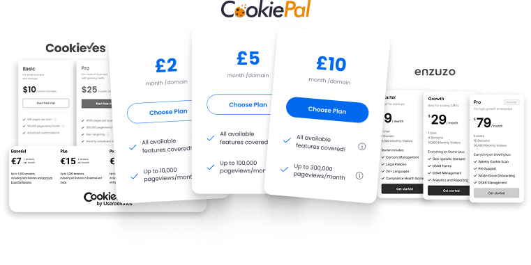 Pricing cards
